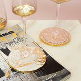 White Celestite Set of 4 Drink Coasters - Cristina Re Design