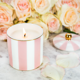 Blush Stripe Candle - Strawberry Champagne - Cristina Re Designs