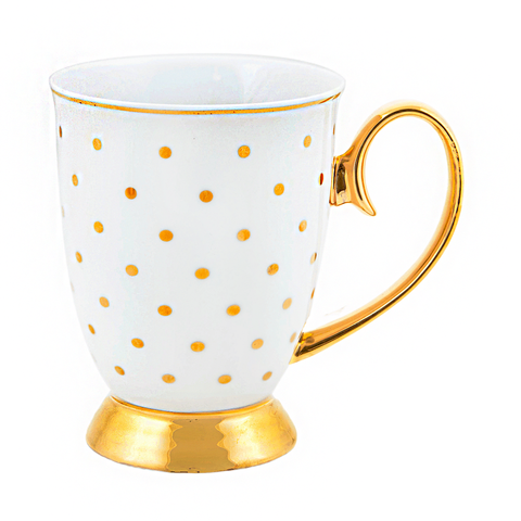 Mug Polka Gold Ivory