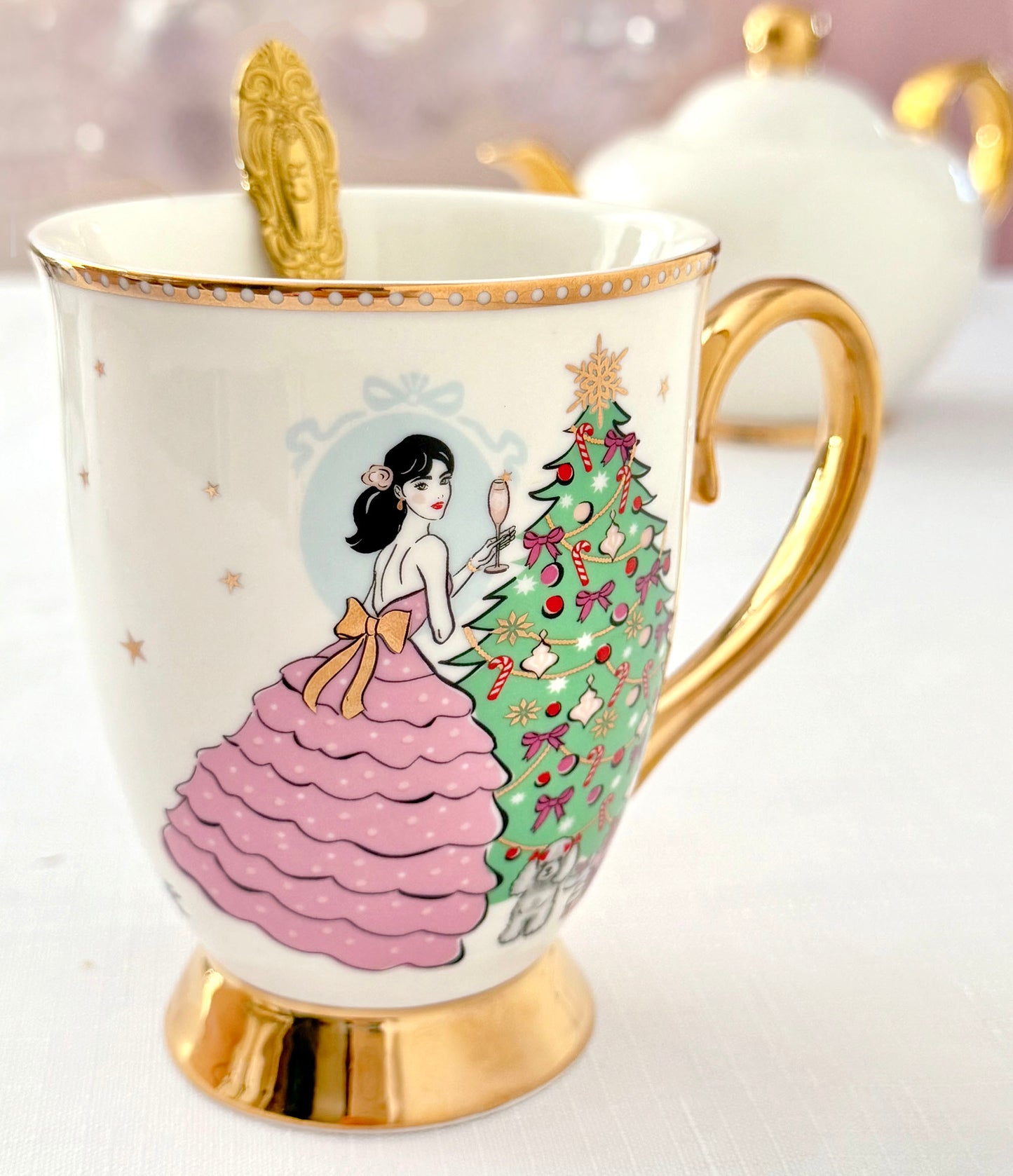 A Sparkling Christmas Mug  - Ivory