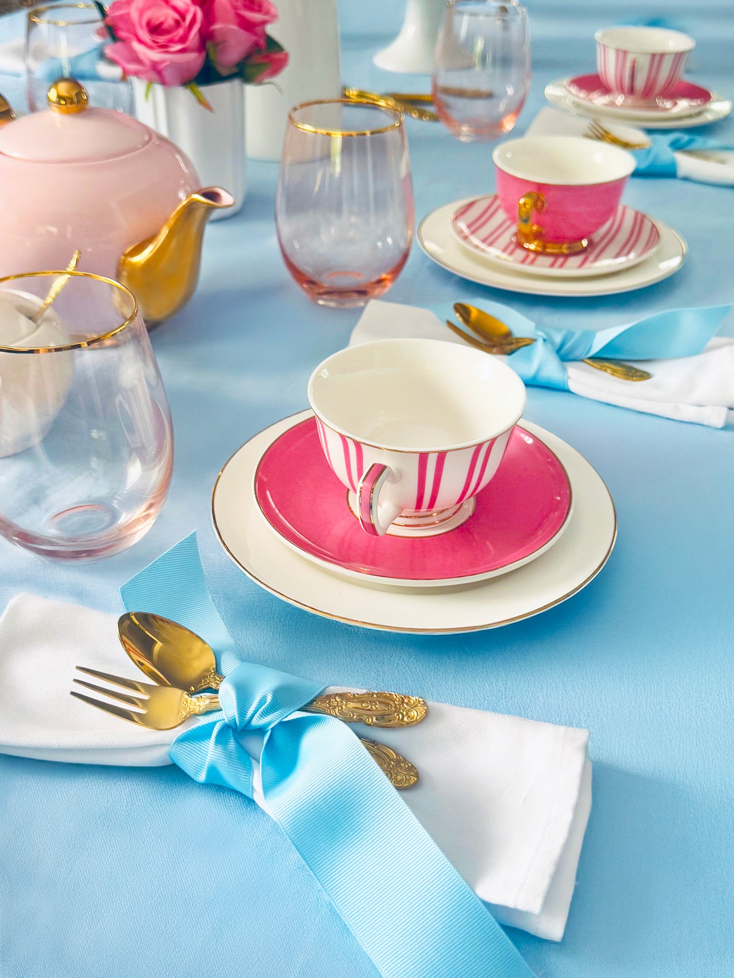 Teacup & Saucer Candy Pink