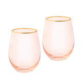 Tumbler Glasses Rose Crystal - Set of 2 - Cristina Re Designs