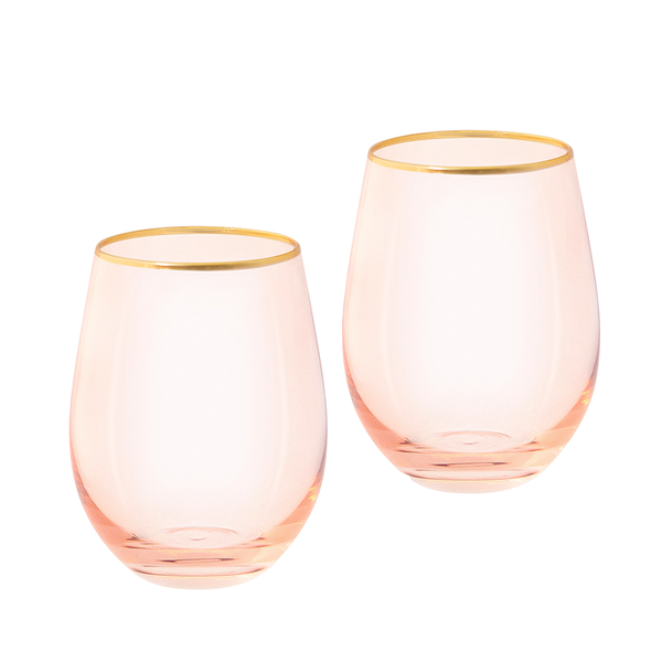 Tumbler Glasses Rose Crystal - Set of 2 - Cristina Re Designs