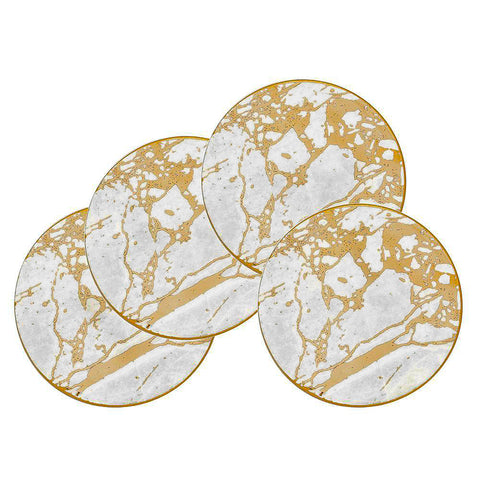 White Celestite Drink Coasters - Set of 4 - Cristina Re Designs