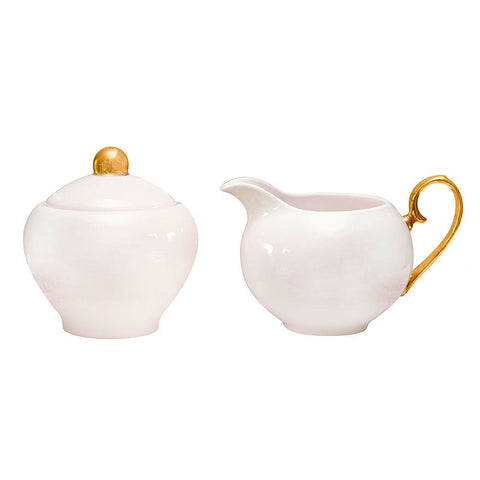Sugar Bowl & Creamer Ivory - Cristina Re Designs