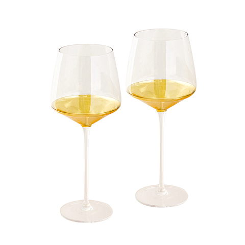 Wine Glass Estelle Gold Set of 2 - Cristina Re Designs