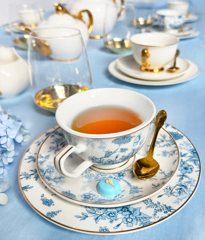 Teacup & Saucer French Toile