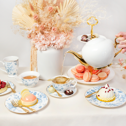 Teacup & Saucer French Toile