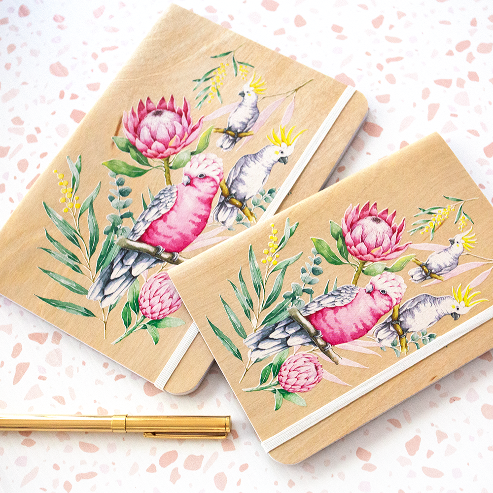 Parrots & Proteas - B6 Notebook