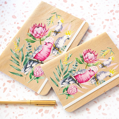 Parrots & Proteas - B6 Notebook