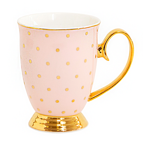 Mug Polka Gold Blush - Cristina Re Designs