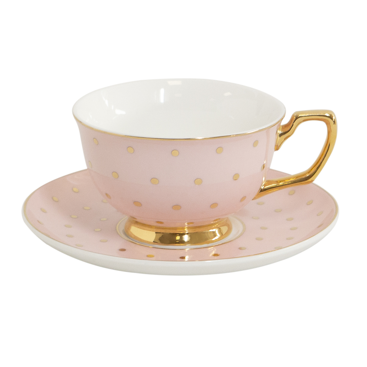 Teacup Polka Gold Blush - Cristina Re Design
