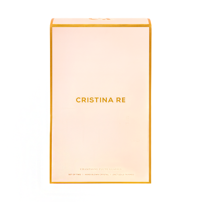 Champagne Flute Rose Crystal - Set of 2