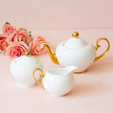 Sugar Bowl & Creamer Ivory - Cristina Re Designs