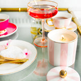 Blush Stripe Candle - Strawberry Champagne - Cristina Re Designs