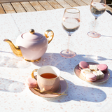 Teacup & Saucer Pinstripe Blush - Cristina Re Designs
