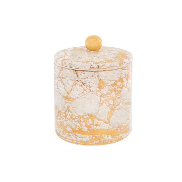 White Celestite Candle - Pomegranate