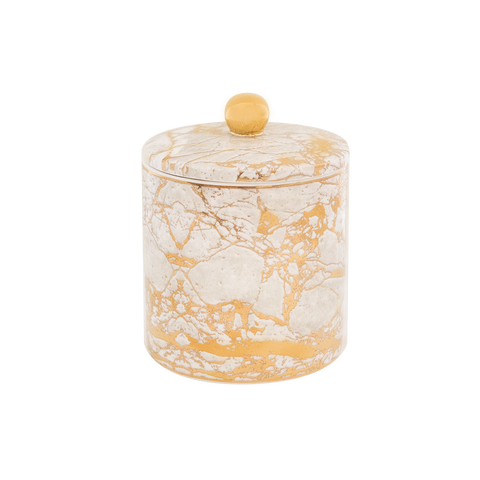 White Celestite Candle - Pomegranate