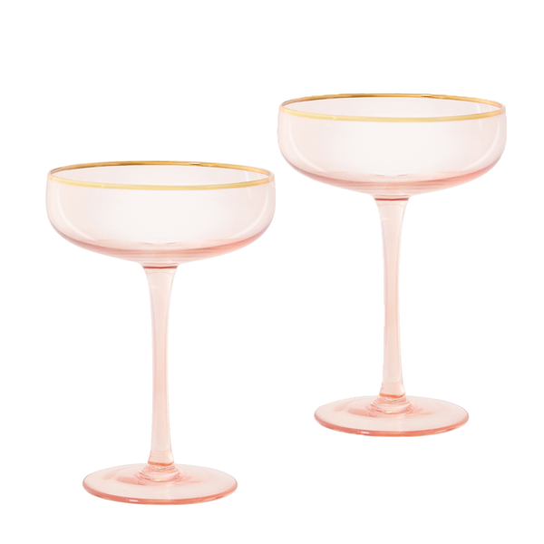 Coupe Rose Crystal Set of 2 - Cristina Re Design