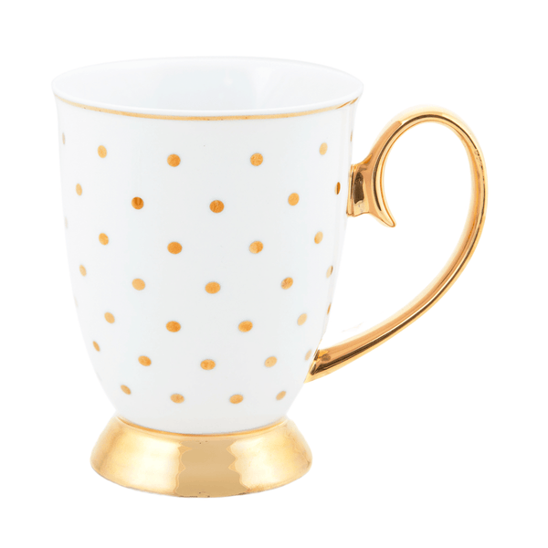 Polka Gold Ivory Mug - Cristina Re Designs