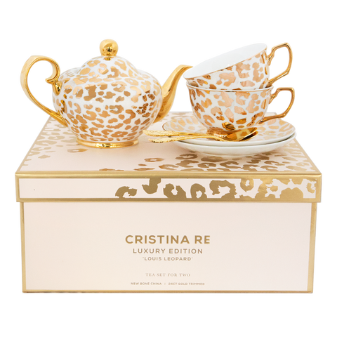 Luxury Louis Leopard Two Cup Tea Set - Limited Edition