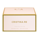 Teacup & Saucer Pinstripe Blush - Cristina Re Designs