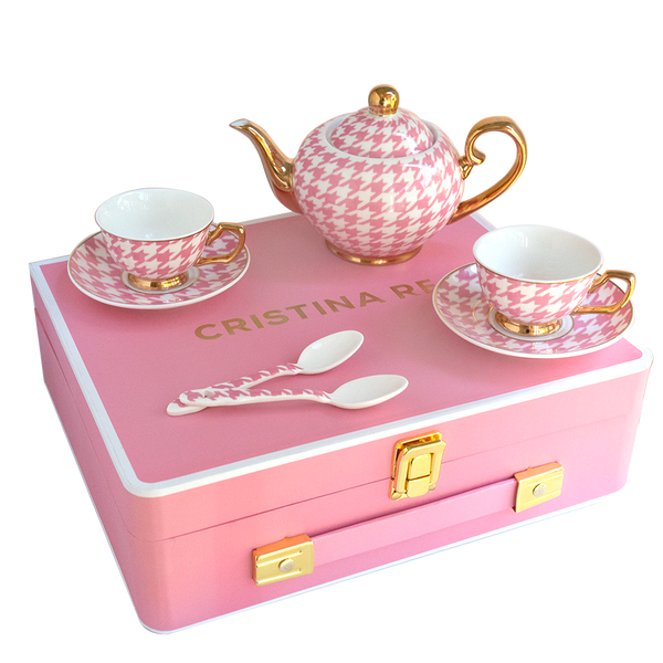 Petite Tea Set Houndstooth