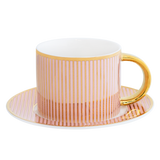 Teacup & Saucer Pinstripe Blush