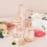 Champagne Flute Rose Crystal - Set of 2