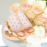 Teacup Polka Gold Blush - Cristina Re Design