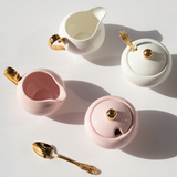 Sugar Bowl & Creamer Ivory - Cristina Re Designs