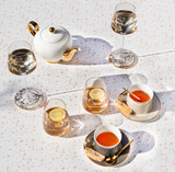 Teacup & Saucer Pinstripe Ebony - Cristina Re Designs